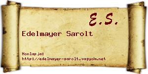 Edelmayer Sarolt névjegykártya